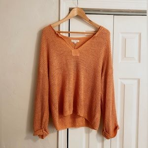 Peach/orange women’s knit Blu Pepper sweater size large